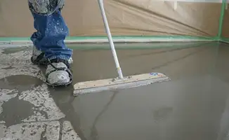 Uneven floor being professionally repaired in Long Beach, CA